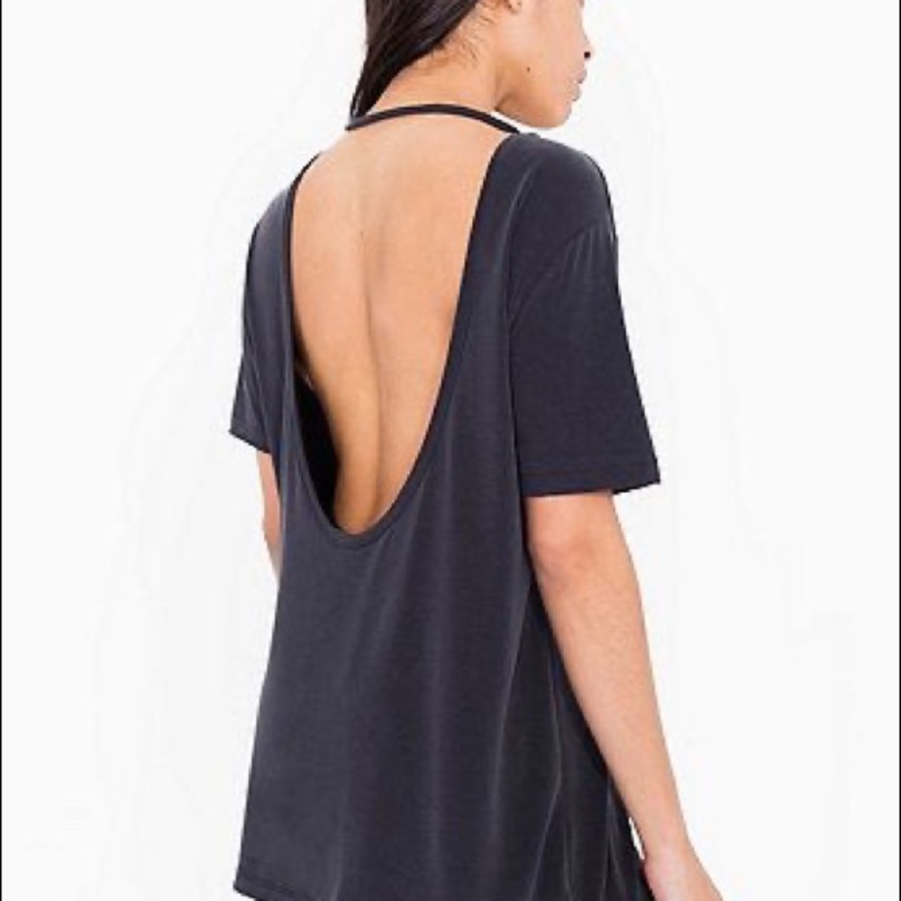 Bleach dyed American apparel backless tee